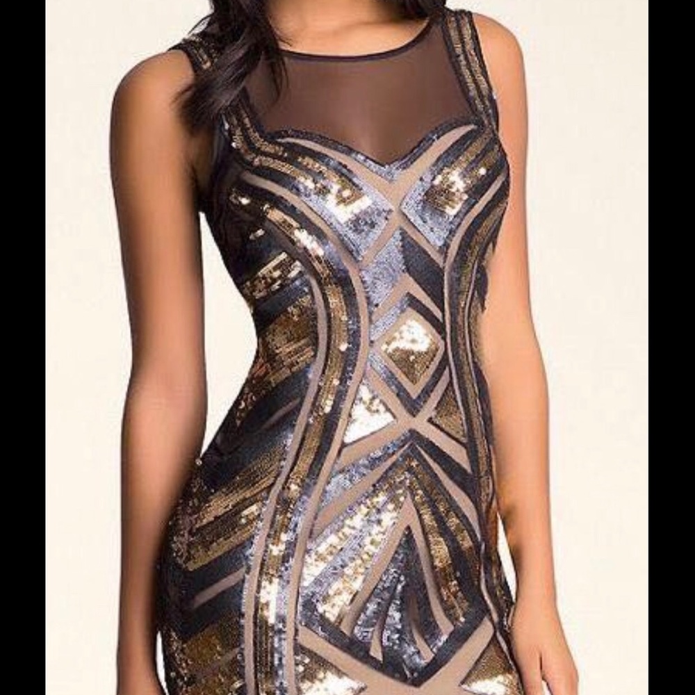 Bebe Metallic Dress