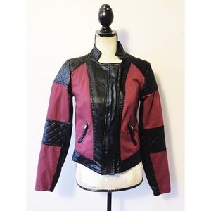 Faux leather moto jacket 🏍