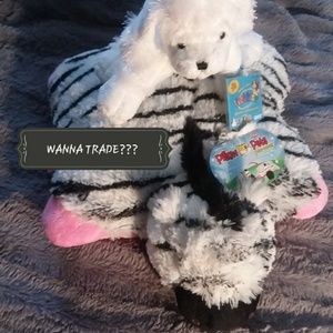 Pillow Pets Zebra & Webkinz Poodle