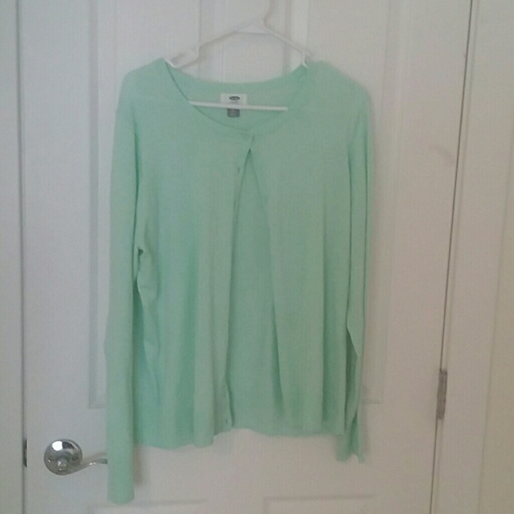 Long sleeve mint green cardigan