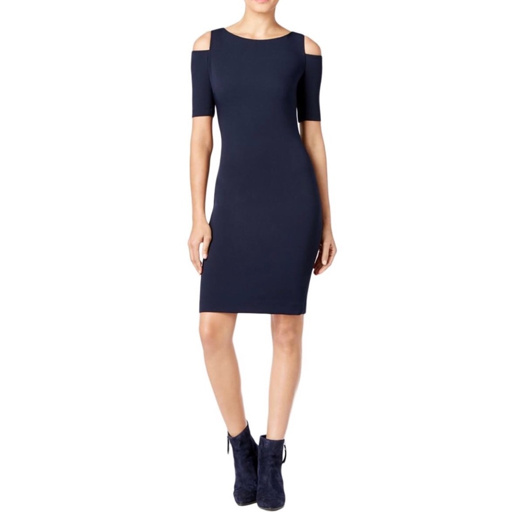 Michael Kors cold shoulder dress in navy blue💙