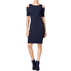 Michael Kors cold shoulder dress in navy blue💙