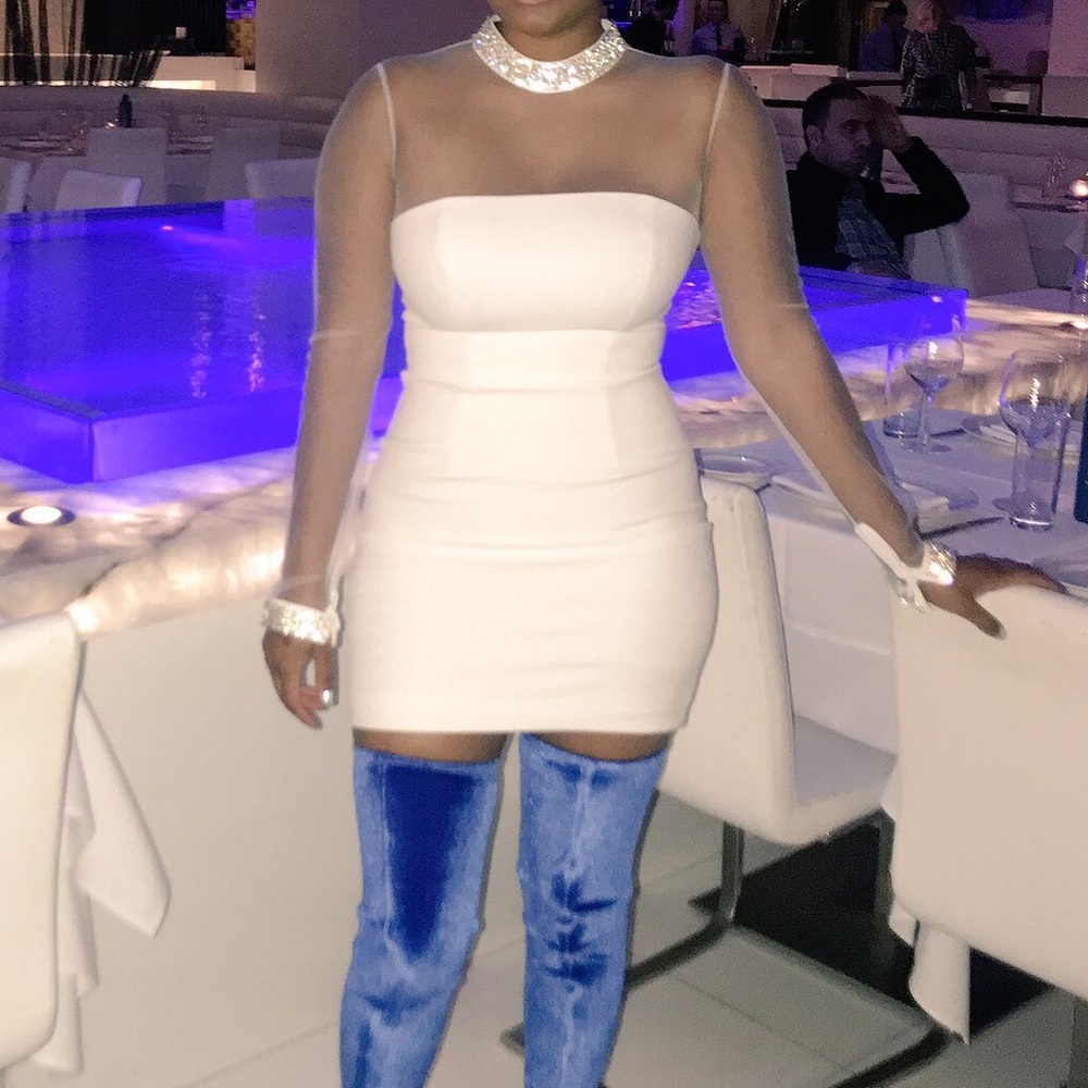 Beautiful!! white dressed with embellishments