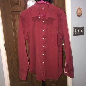 Dockers red bottom down men shirt Sz. Large