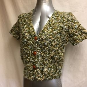 Hand Knit by Dollie V-neck Sweater Small