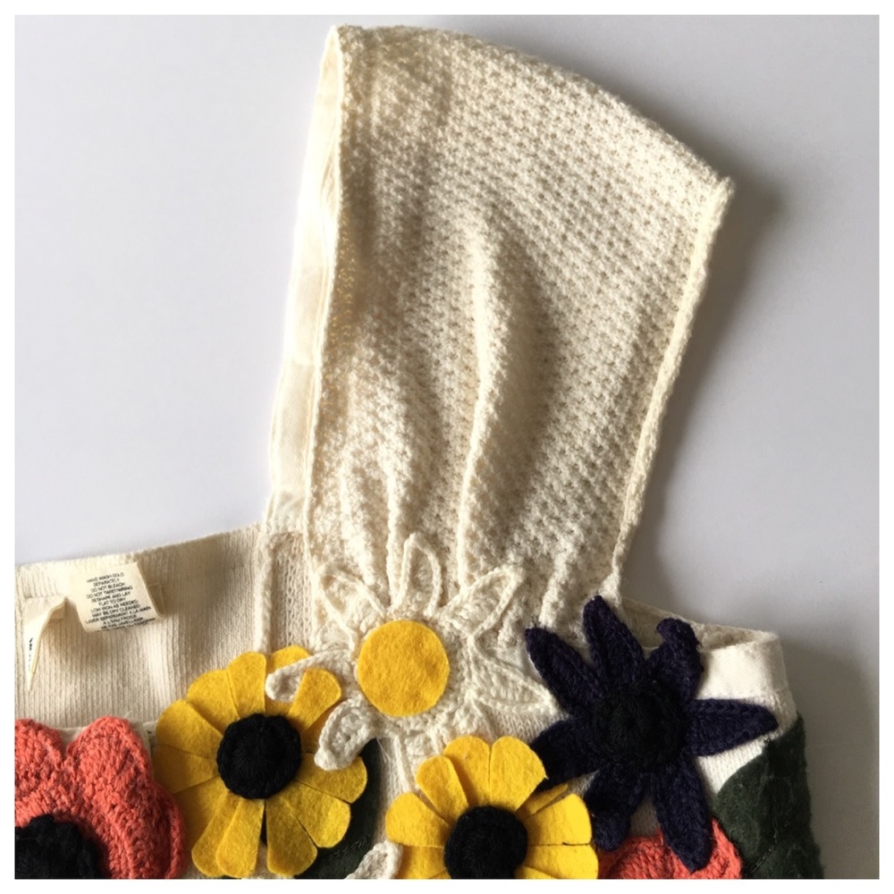 Moth Cream Pink Yellow Floral Sweater Tank Small - Picture 5 of 6