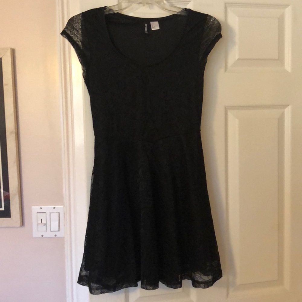 Black lace skater dress from H&M