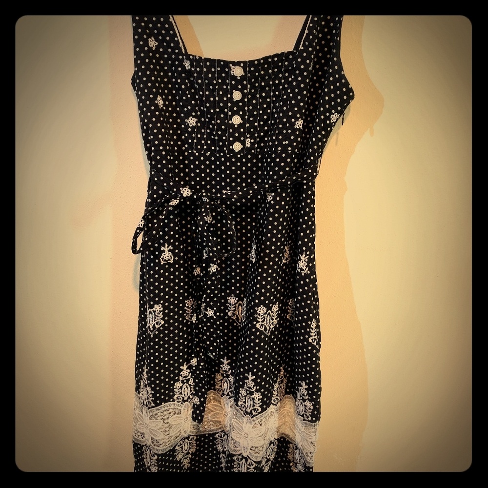 Polka Dot and Lace Dress