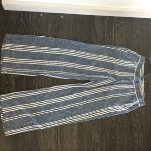 Wide leg linen pants