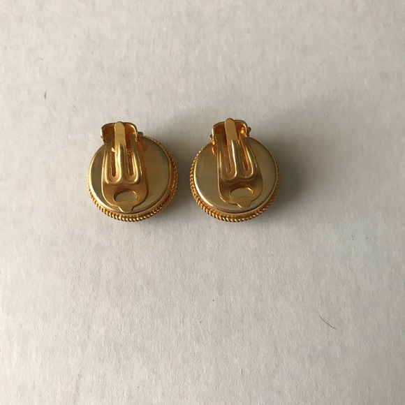 Vintage Italian Micro Mosaic Clip On Earrings - Picture 2 of 5