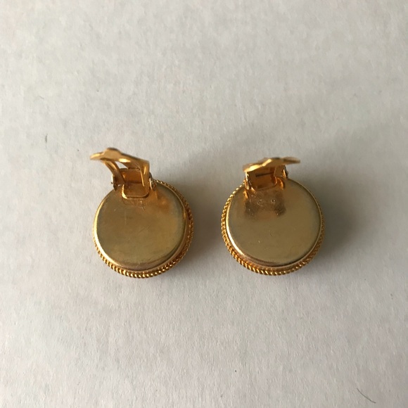 Vintage Italian Micro Mosaic Clip On Earrings - Picture 3 of 5