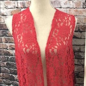 🦄❤️NEW Red Lace Joy Duster Vest❤️🦄