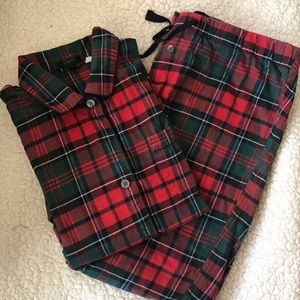 J. Crew festive plaid pajama set