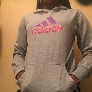 Gray adidas hoodie S