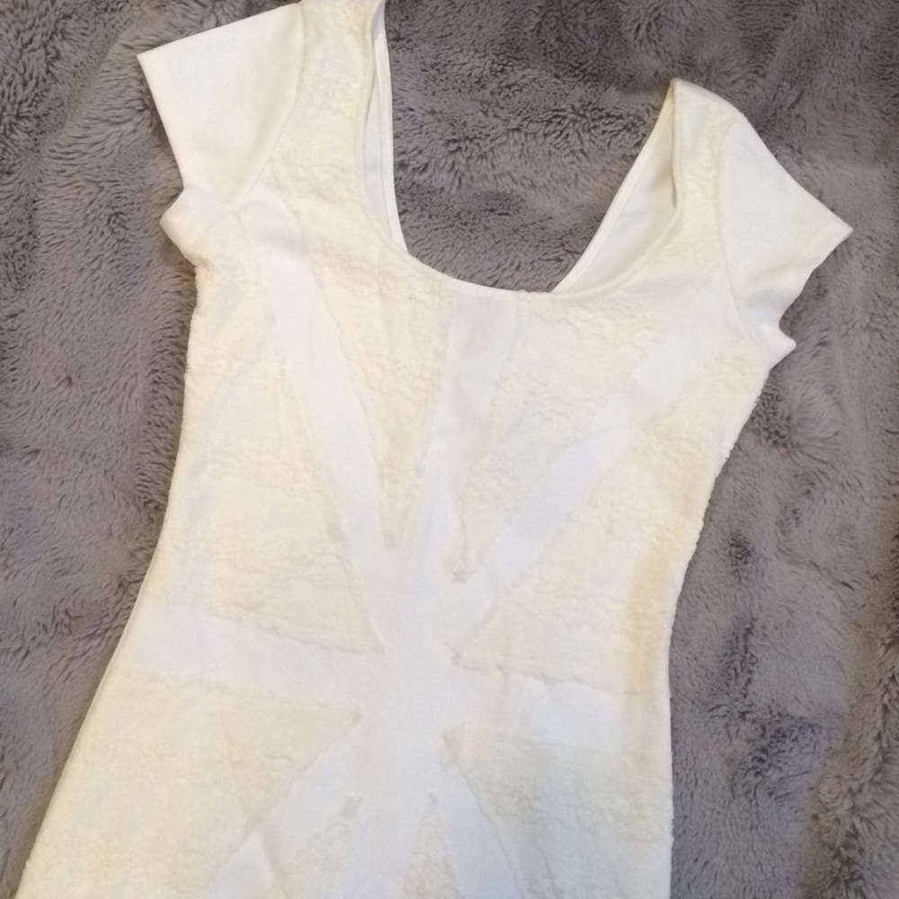 NWT WHITE Bershka UK FLag Lace Dress