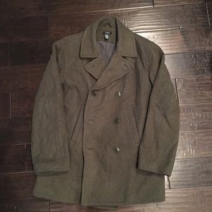 J. Crew Olive Green Peacoat