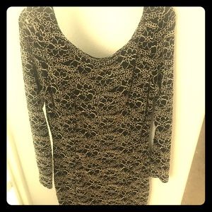 Black and gold dress