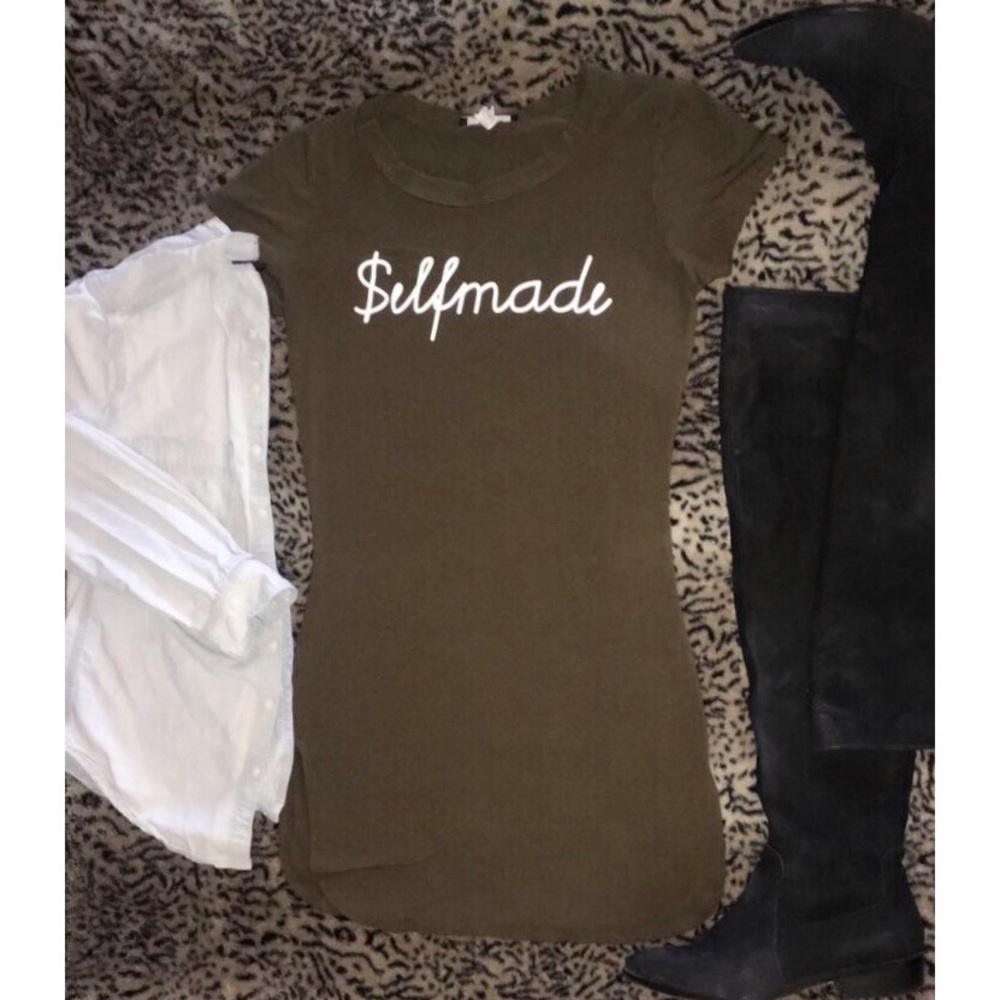 “Self Made” T-Shirt Dress