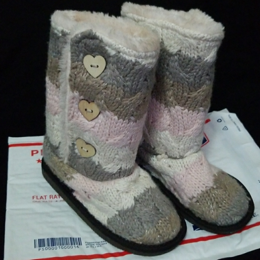 👢Muk Luks Cable Knit, Fur-lined, Winter Boots 1👢