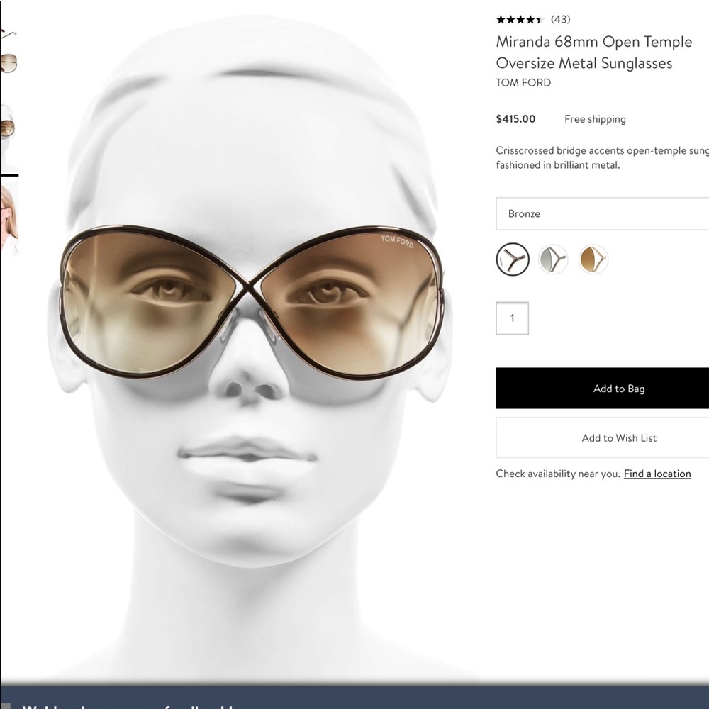 Authentic TOM FORD Miranda sunglasses