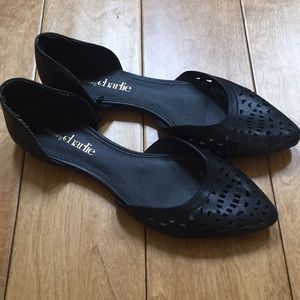 Charming Charlie Pointed Toe Black Flats