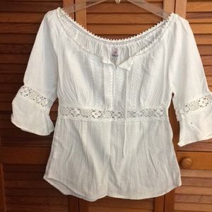 Traditional Romanian Peasant Blouse, cotton, small