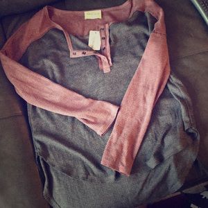 Gray Raglan Top
