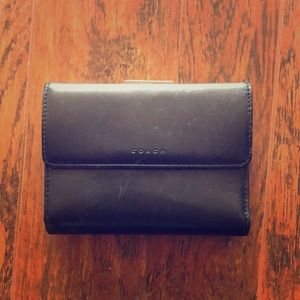 Vintage Authentic Coach Wallet Coin Purse Leather - image 1