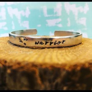 🆕 Warrior Stainless Handstamped Cuff Bracelet with Birds