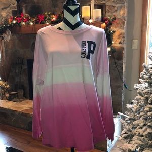 PINK VS long sleeve varsity tee
