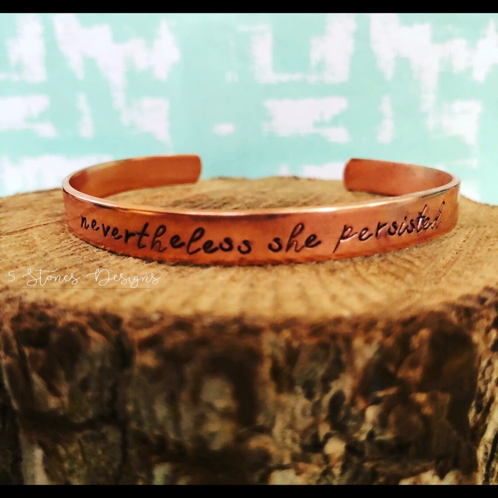 🆕 Nevertheless She Persisted Copper Bracelet