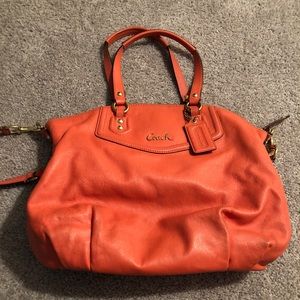 Authentic Coach orange bag