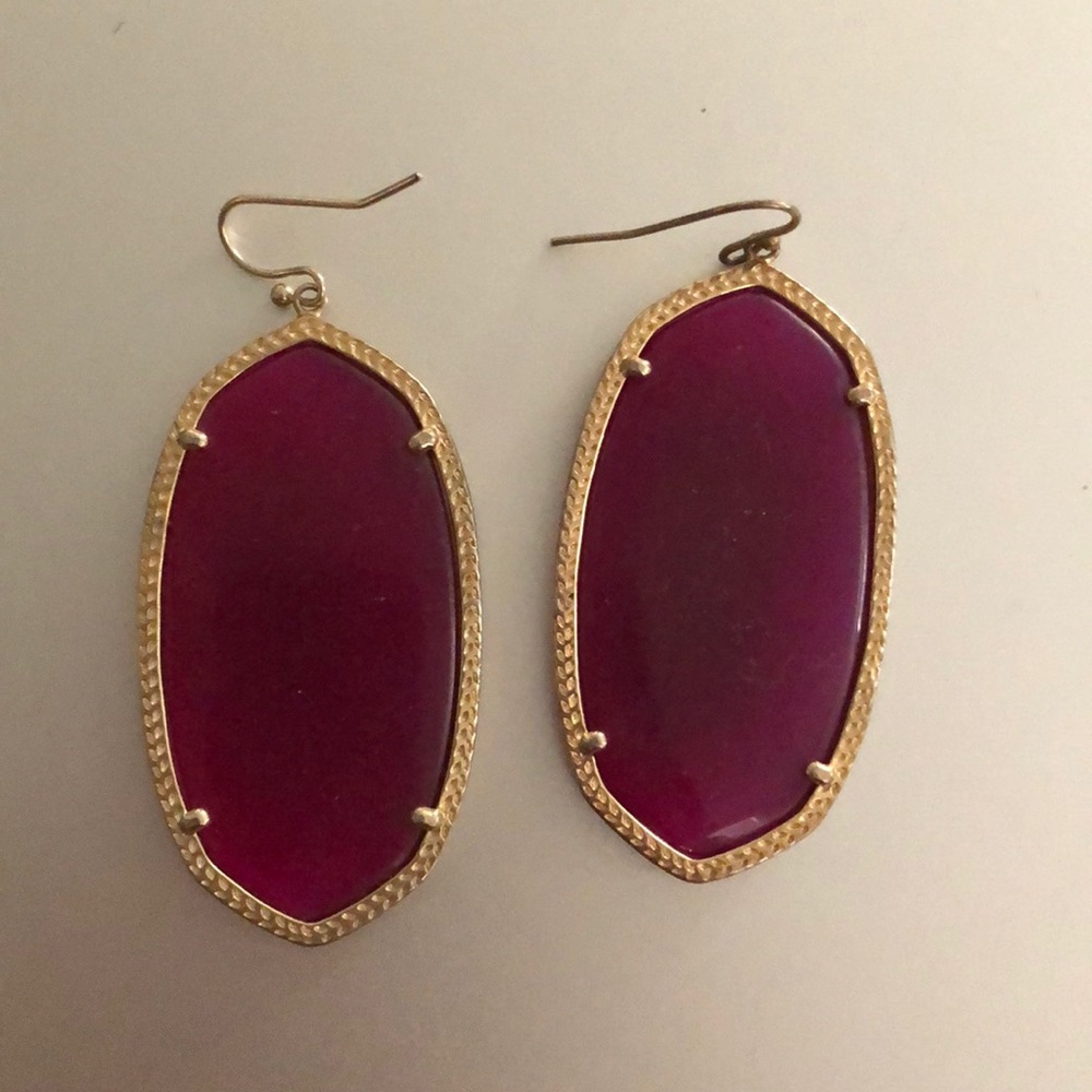 Dark pink Danielle Kendra Scott earrings