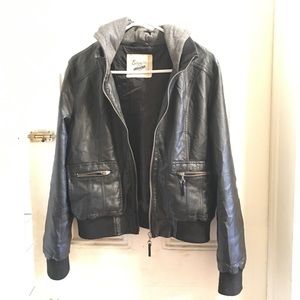 Empyre Leather Hooded Jacket