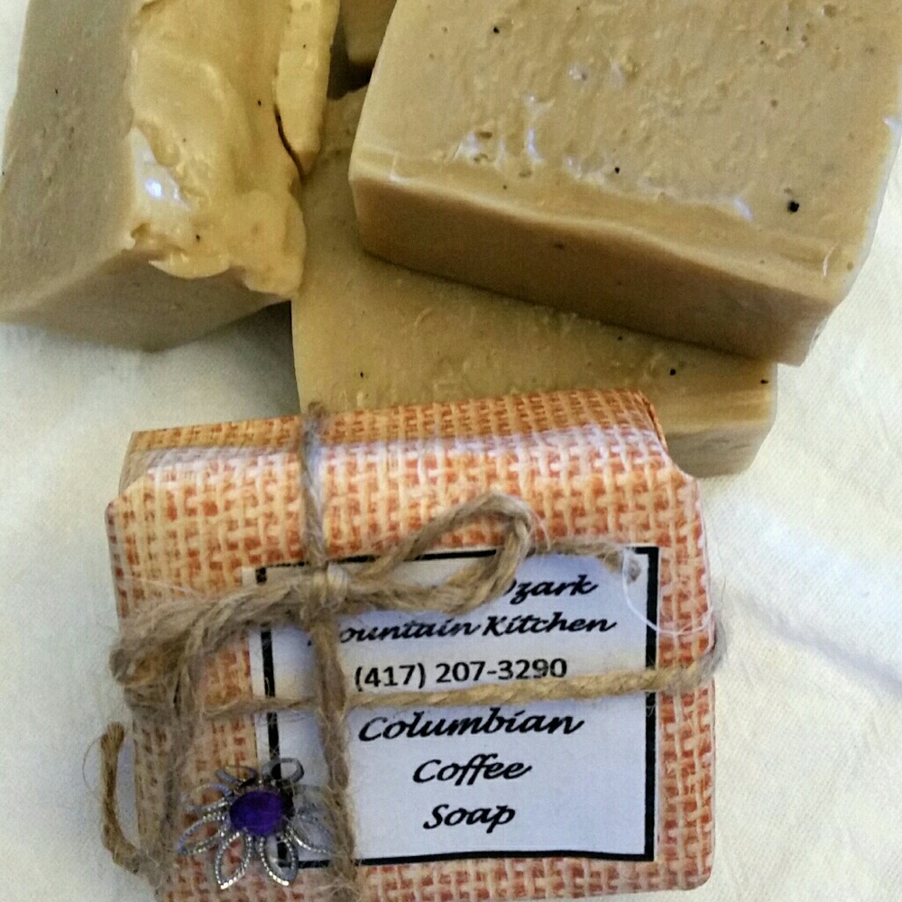 All-Natural Columbian Coffee Soap  3 bars