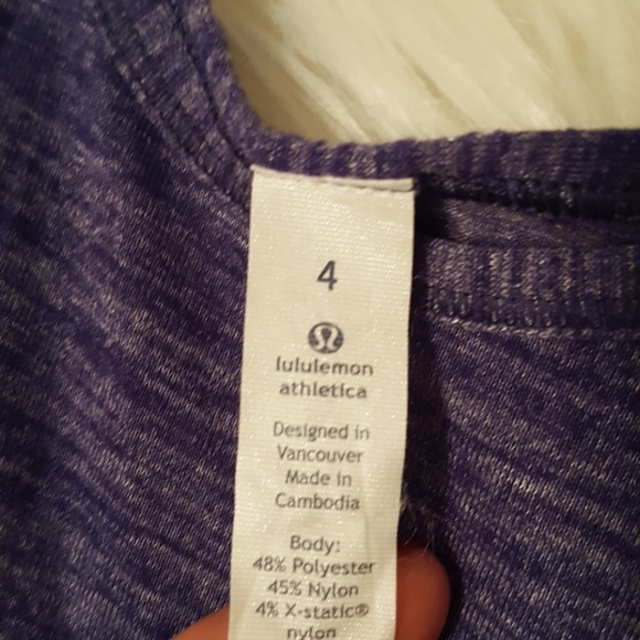 NWOT Lululemon Tank Blue Size 4 - Picture 4 of 4