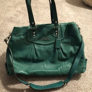 Authentic green Coach bag