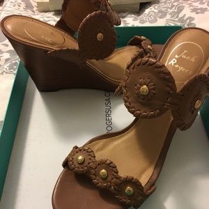 Jack Rogers Layne Leather Wedge Sandal