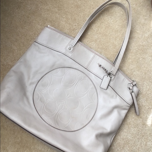 Rose/nude leather coach purse - Picture 1 of 5
