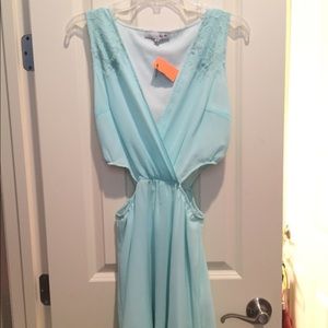 Mint colored cocktail dress