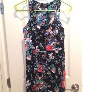 Black with floral pattern cocktail dress
