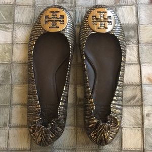 BRAND NEW SNAKE SKIN TORY BURCH FLATS SIZE 7!!
