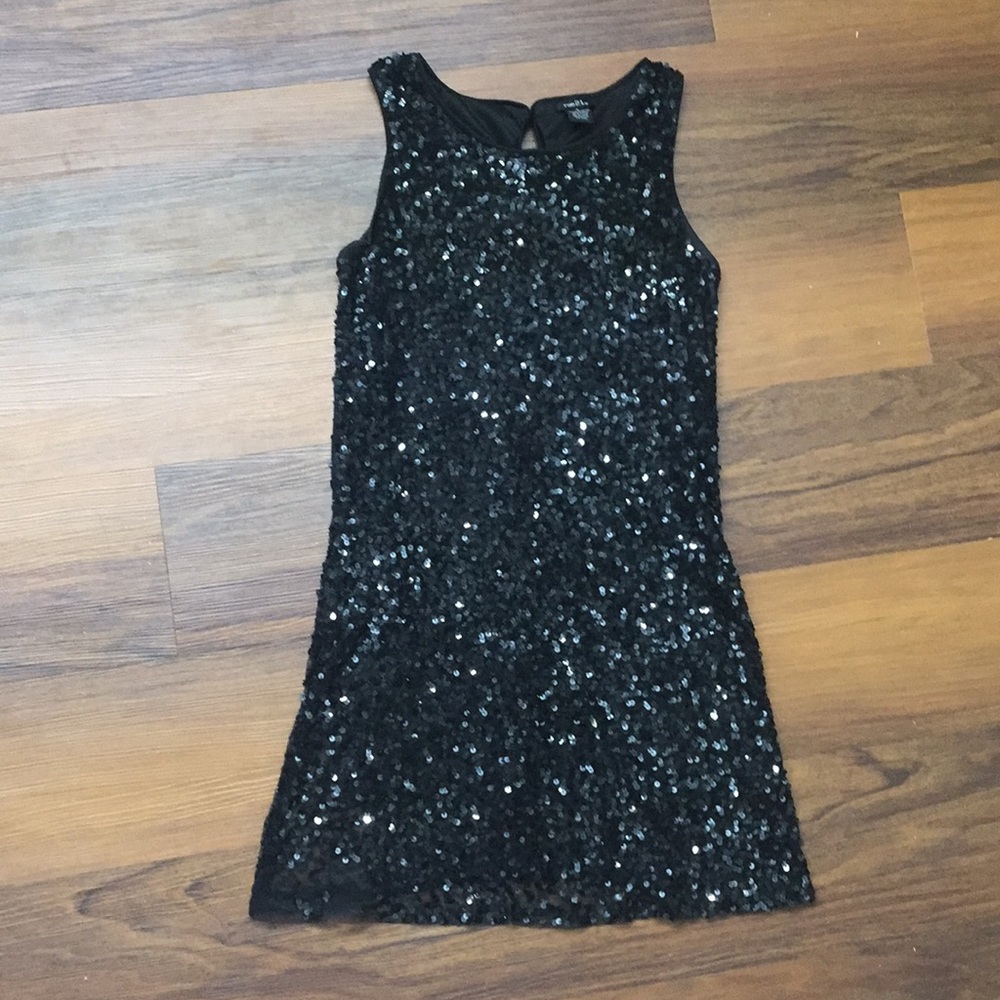 Black Sequin Dress
