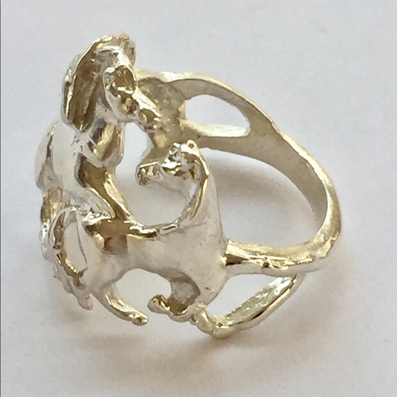 NWT Sterling silver .925 Wild Horses art ring - Picture 6 of 7