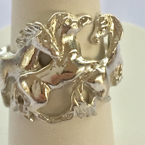NWT Sterling silver .925 Wild Horses art ring - Picture 7 of 7