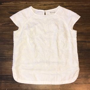 Madewell linen embroidered top