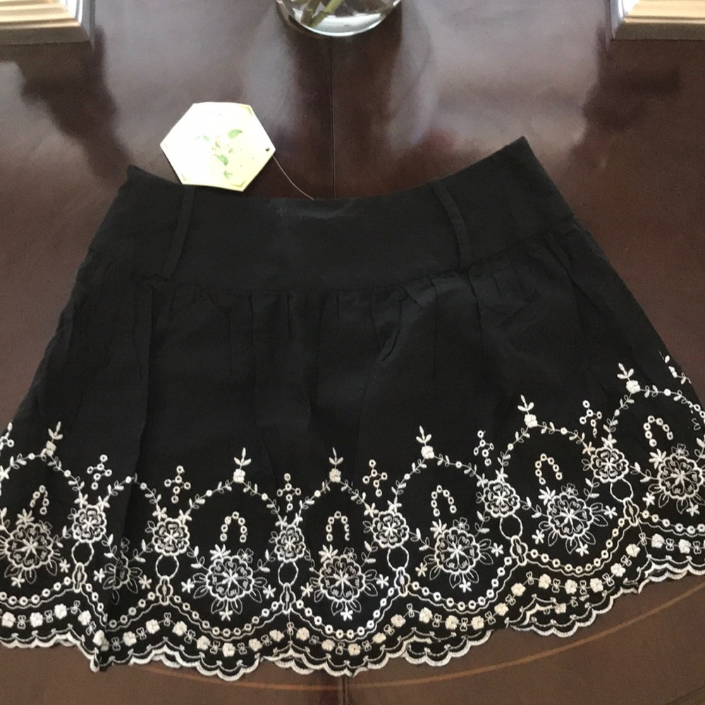 Rachel and Chloe black and white cotton miniskirt