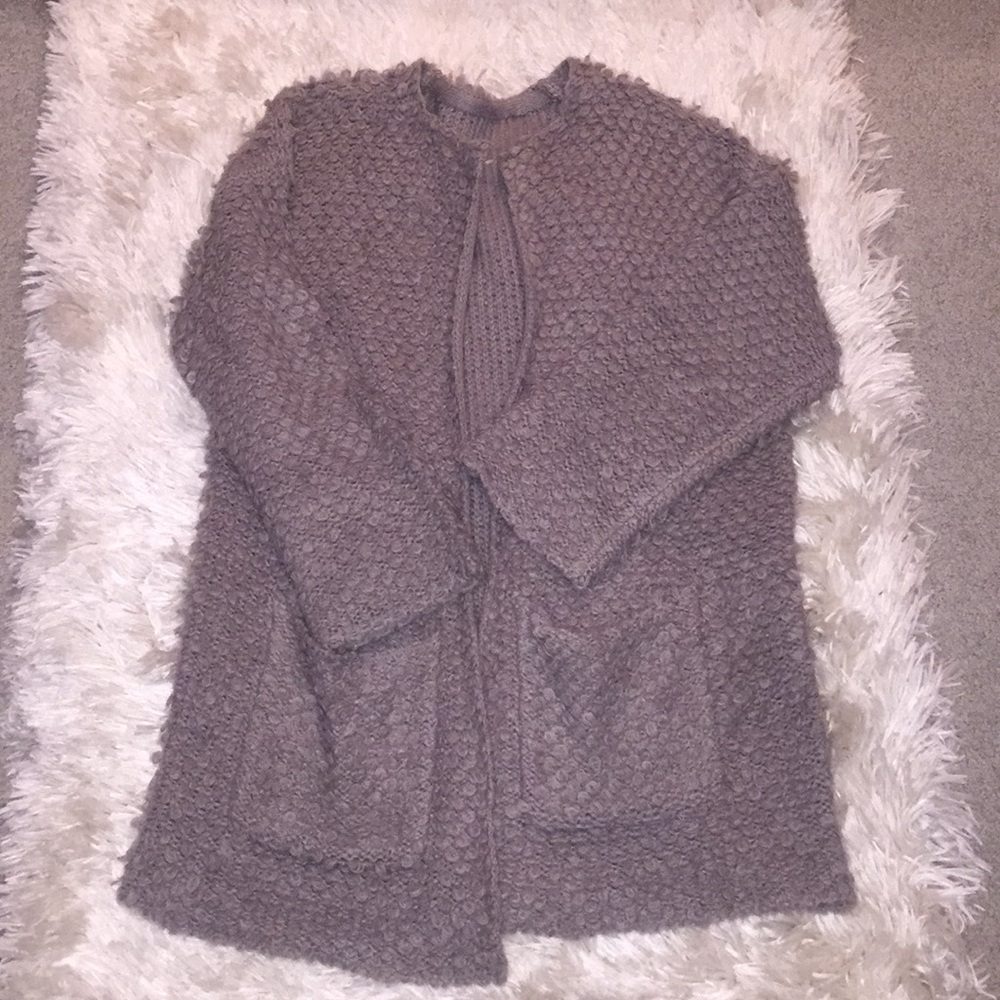 Chunky loop stitch cardigan