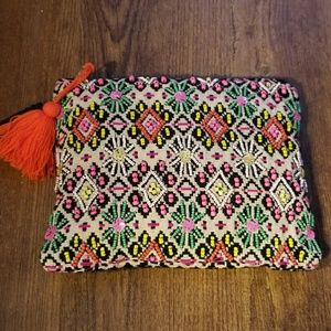 Colorful beaded clutch