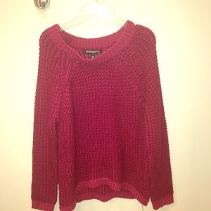 Long sleeve fuschia pink sweater